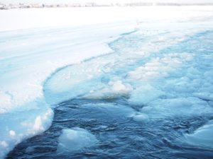 フィンランドの凍った海